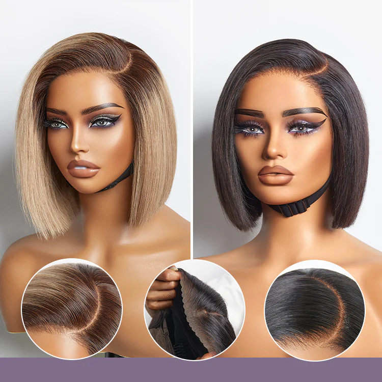 7x6 Closure HD Lace Blunt Bob Wig Glueless Breathable Cap | Luvmehair