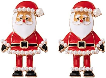 Santa Earrings for Women,Christmas Earrings for Women,Christmas Stud Earrings,Red Santa Xmas Earr... | Amazon (US)