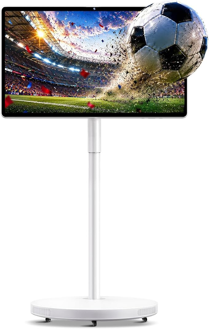 27" Portable TV with Hi-Fi Audio, 44W Quad Speakers & Subwoofer, Android 14 EDLA Touch Screen Mon... | Amazon (US)