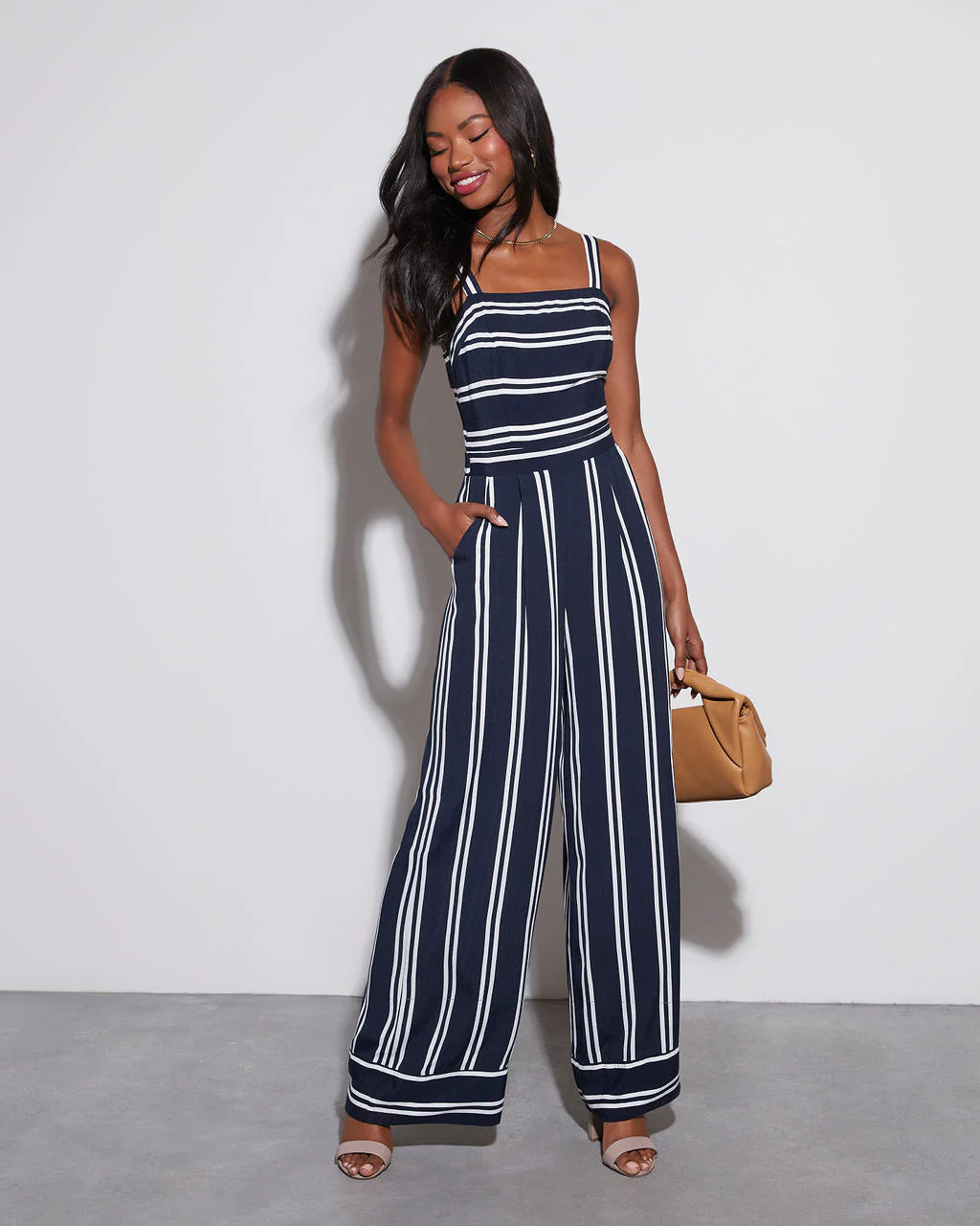 Gradey Striped Wide Leg Jumpsuit | VICI