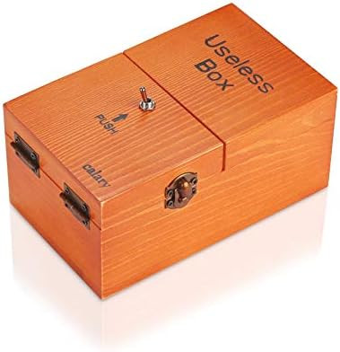Calary Useless Box Turns Itself Off in Box Alone Machine Fully Assembled in Box (Brown) | Amazon (US)