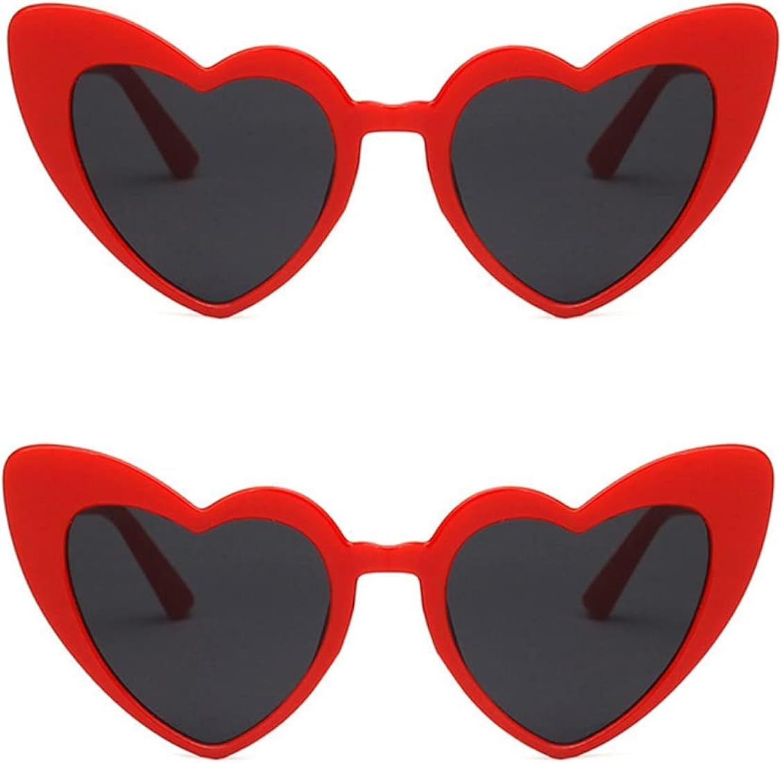 ALVOGIMOR 2 Pack Heart Shape Sunglasses,Colorful Trendy Sunglasses Vintage Cat Eye Glasses for Pa... | Amazon (US)
