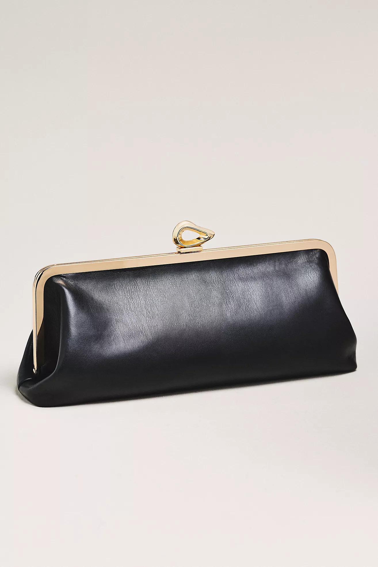 Claire Vegan-Leather Turnlock Clutch | Anthropologie (US)