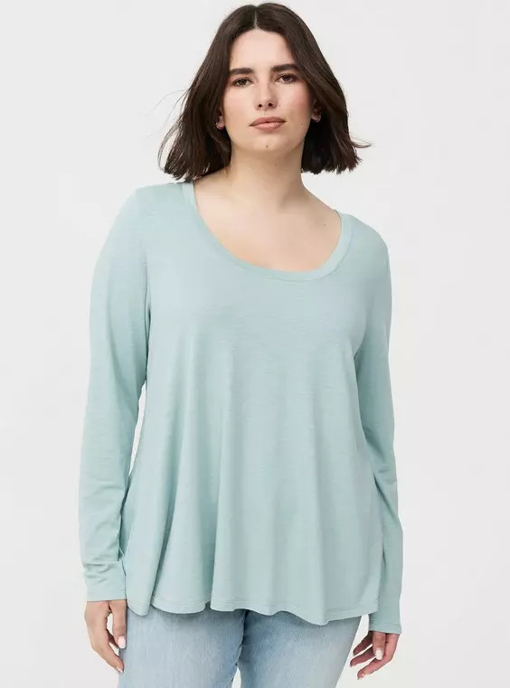 Vintage Slub A-Line Scoop Neck Tee in Pink | Torrid (US & Canada)