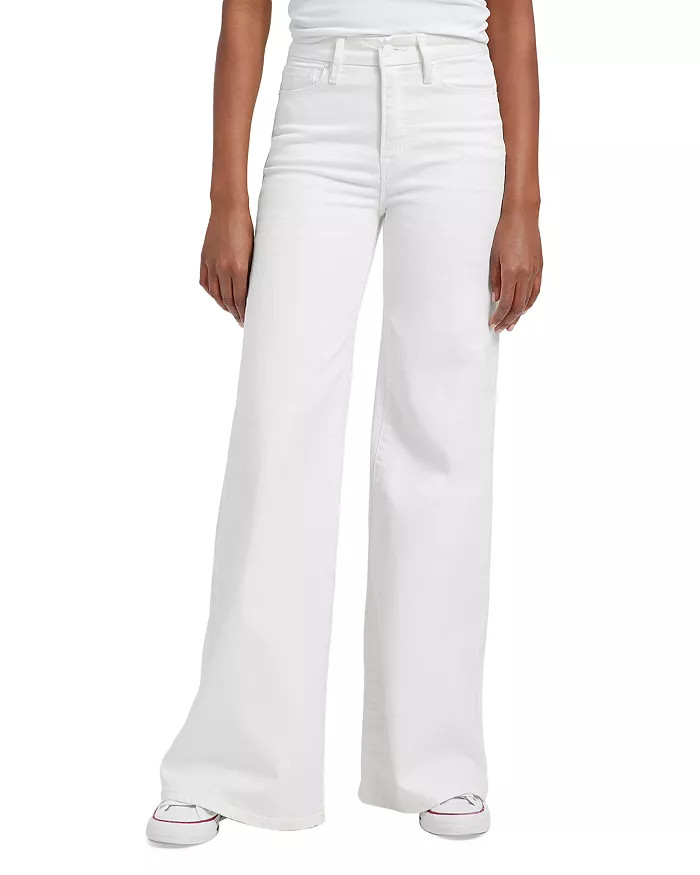 Good Waist High Rise Wide Leg Palazzo Jeans in White | Bloomingdale's (US)