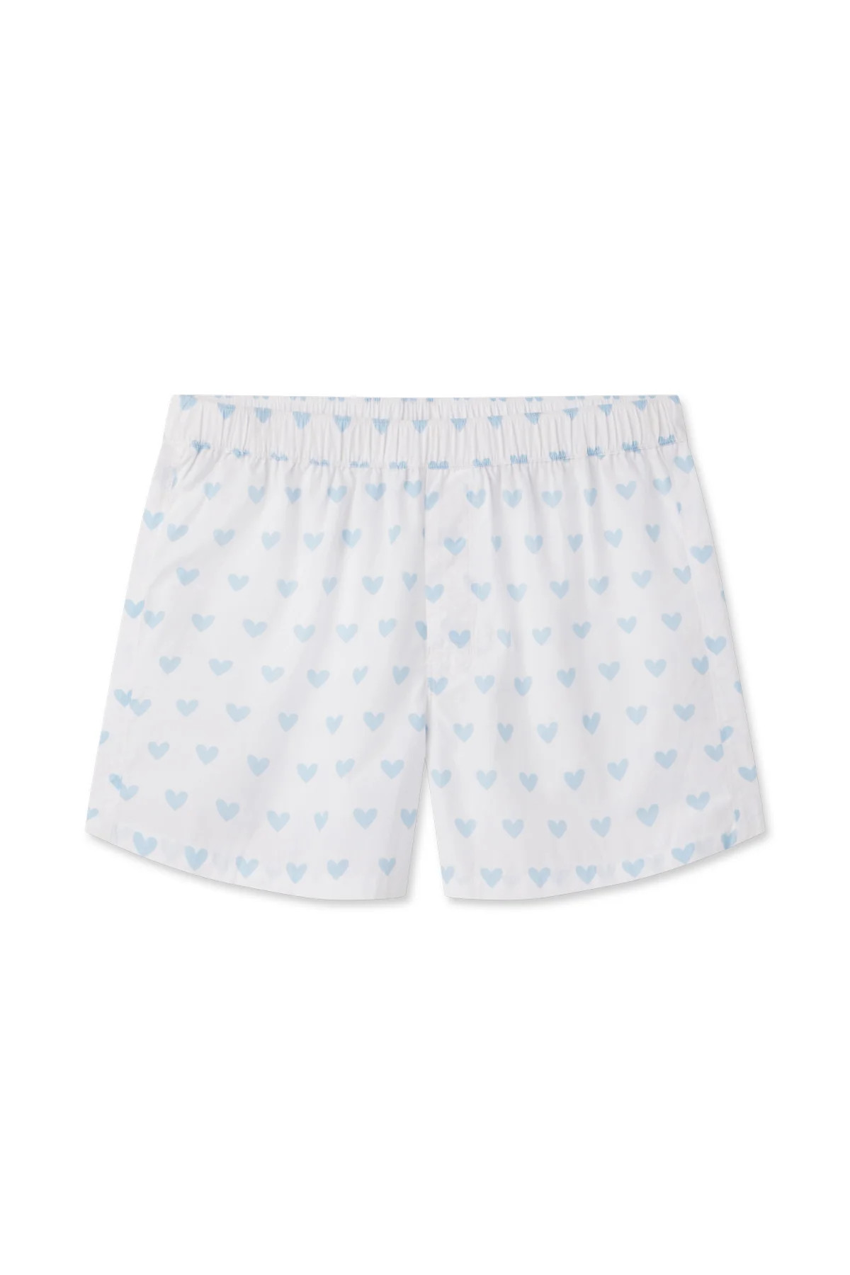 Men's Poplin Boxer in French Blue Heart | Lake Pajamas