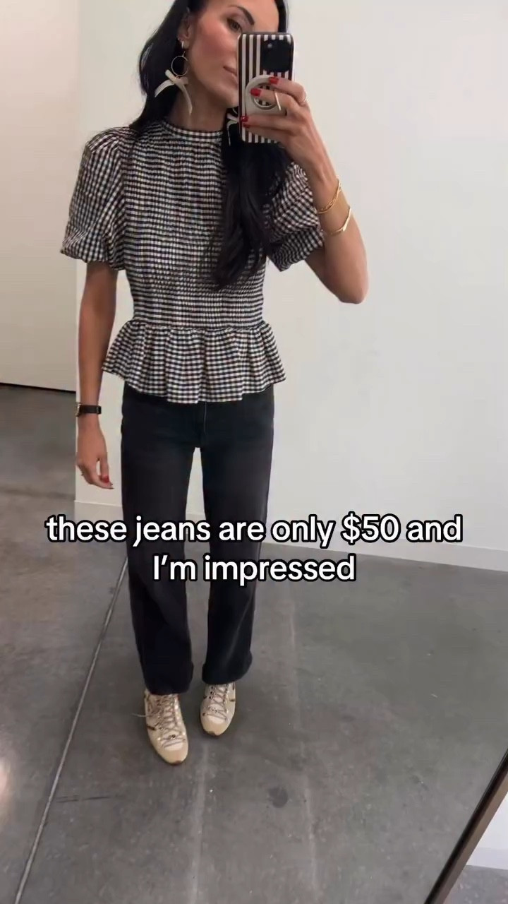 @onequince does a great job- and these jeans are proof. This whole look was a favorite this week. Linked in LTK. Fit is tts.