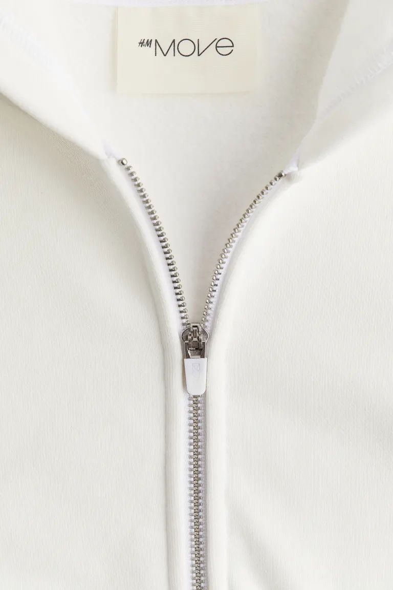 Hooded Jacket - Long sleeve - Regular length - White - Ladies | H&M US | H&M (US + CA)