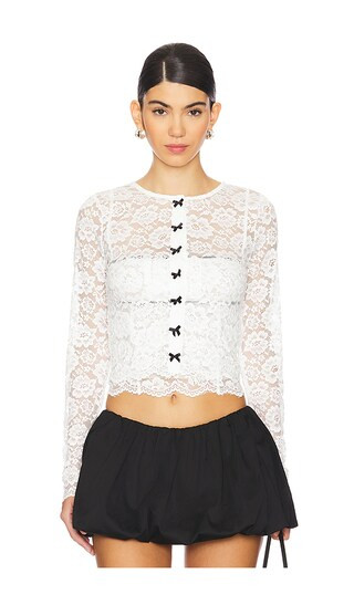 Leila Cardigan in White | Revolve Clothing (Global)