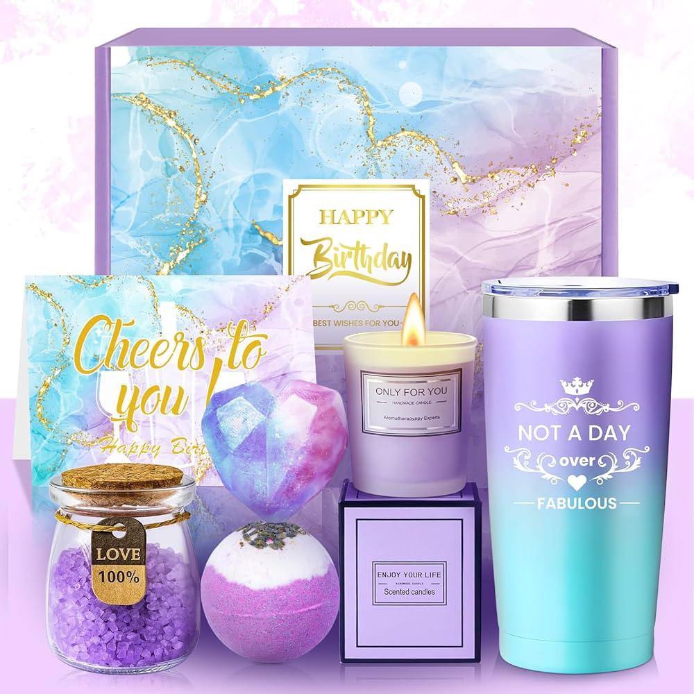 Mother's Day Gift for Her Spa Gifts for Women 2025 Not A Day Over Fabulous Tumbler Birthday Gifts... | Amazon (US)