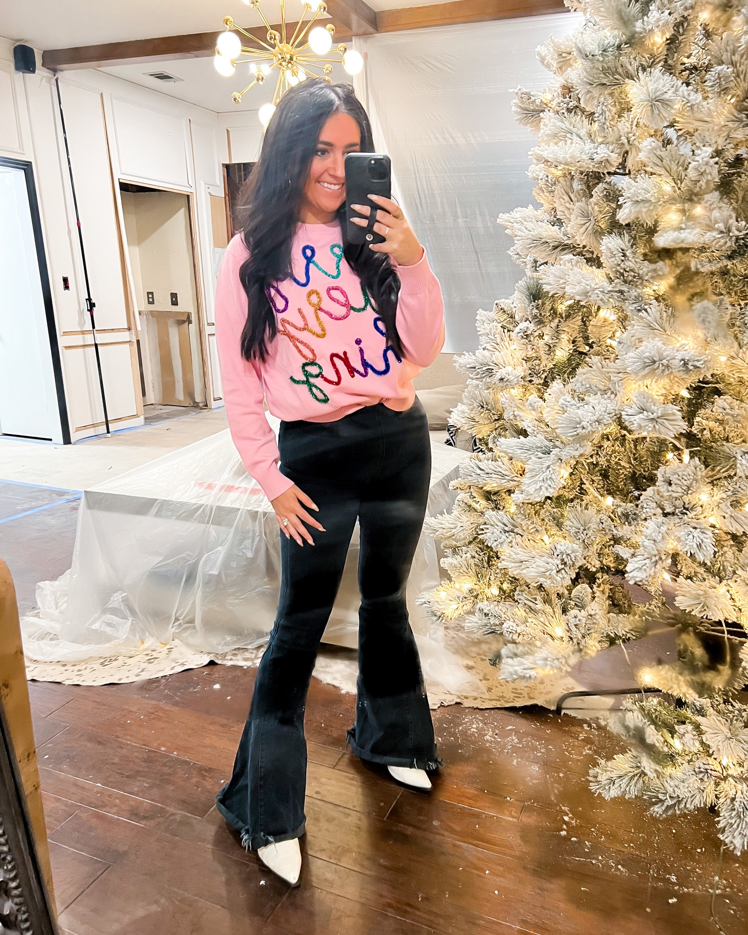 Sweater // small
Jeans // small

Teacher, holiday, Christmas, pink, flares, party 

#LTKHoliday #LTKsalealert #LTKstyletip