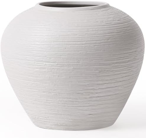 Flower Vase White, Floral Vase Vase for Dried Flowers,Ceramic Vases for Bouquets, Vintage Home De... | Amazon (US)