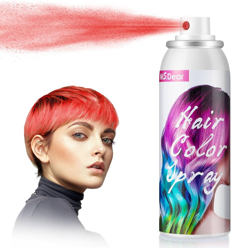 ONE-TIME USE Red Temporary Hair Color Spray for Crazy Hair Day, Christmas Party, Cosplay - 1-Day ... | Amazon (US)