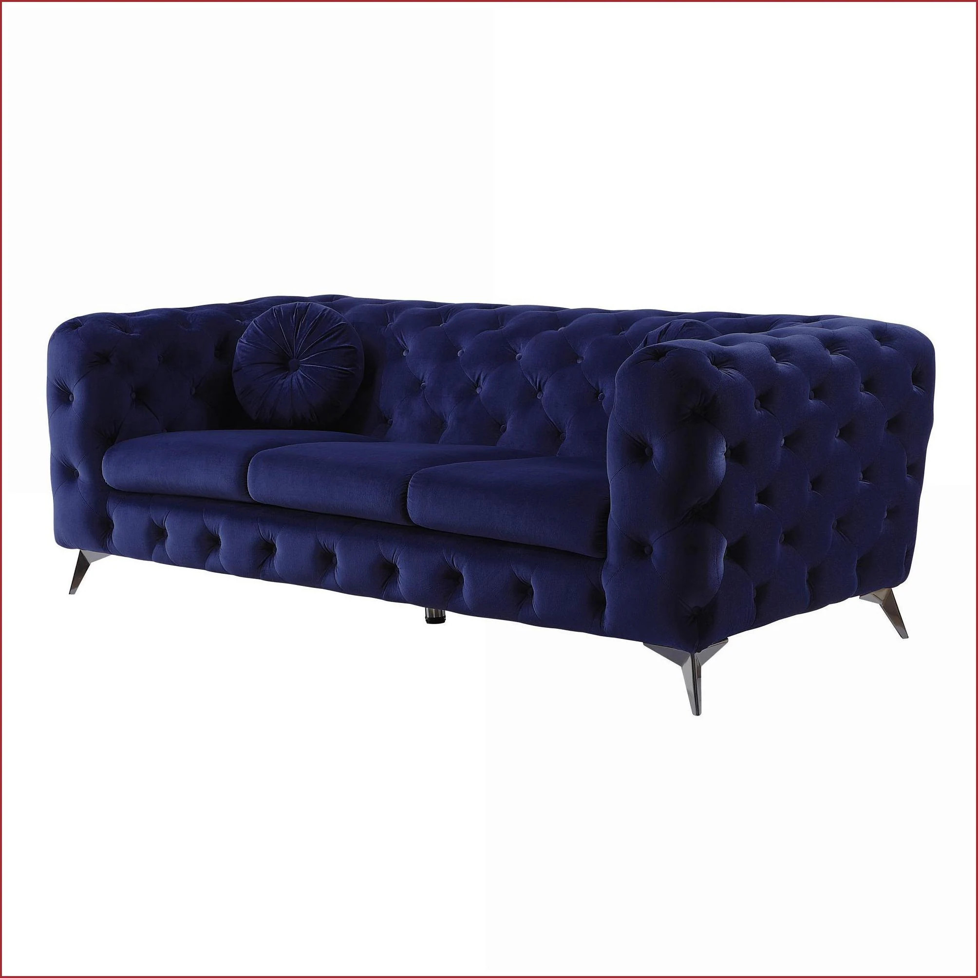 Watnature Sofas Royal Blue Velvet Button Tufted Living Room Sofa with Pocket Coil Seat Velvet Blue one_size | AXEHQCVF93O2 | Lowe's