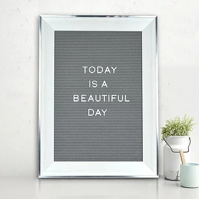 Gray Framed Letter Board with White Letters | Kirkland's Home