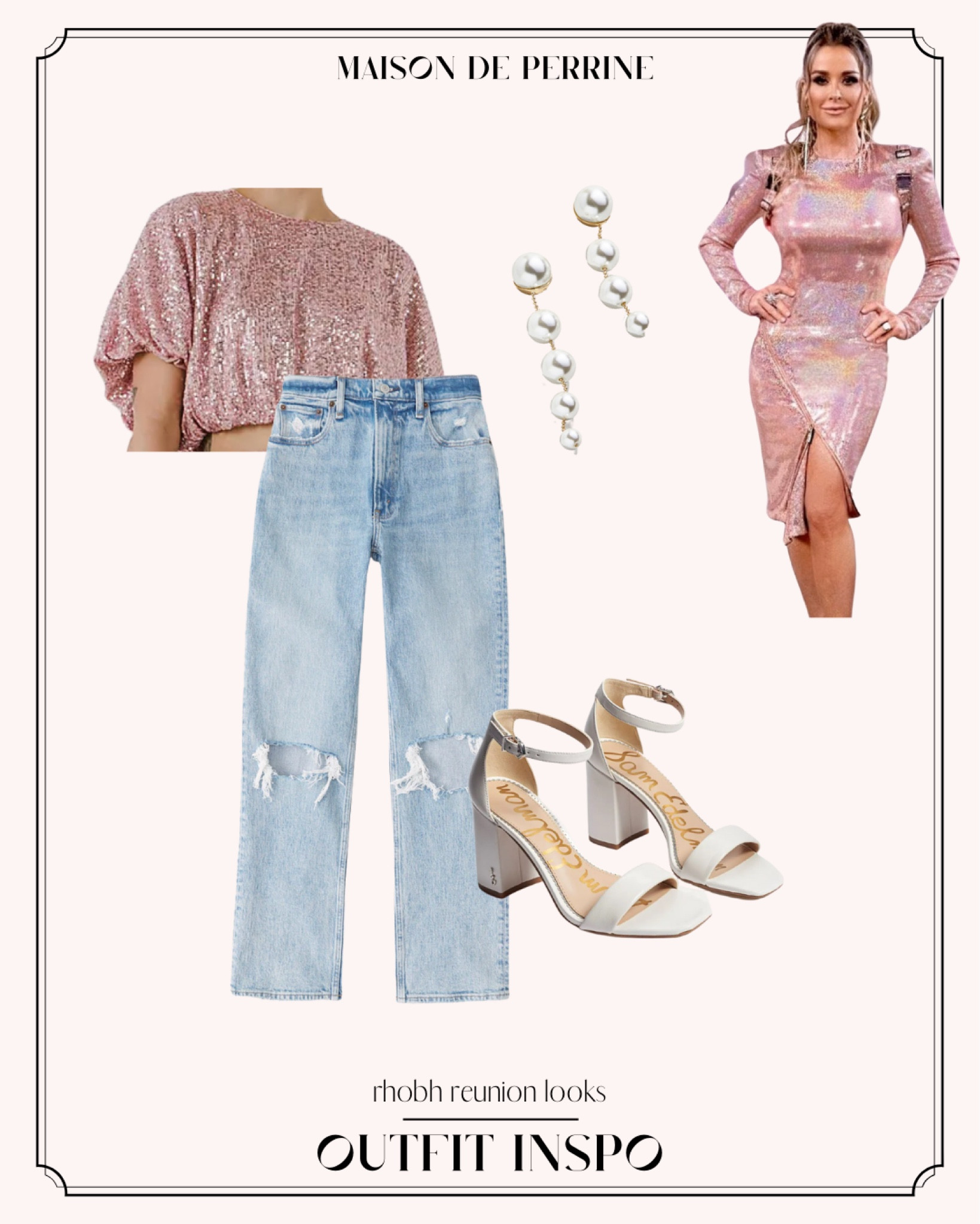 I put this work friendly outfit together inspired by the RHOBH reunion looks! - XO, Krista

#destresseddenim #sequins #pearls #sheek #outfitinspo

#LTKstyletip #LTKshoecrush #LTKworkwear