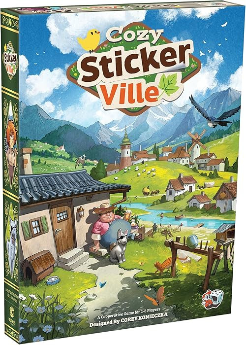 Asmodee Cozy Stickerville Board Game - Narrative Strategy Game of Village Building & Storytelling... | Amazon (US)