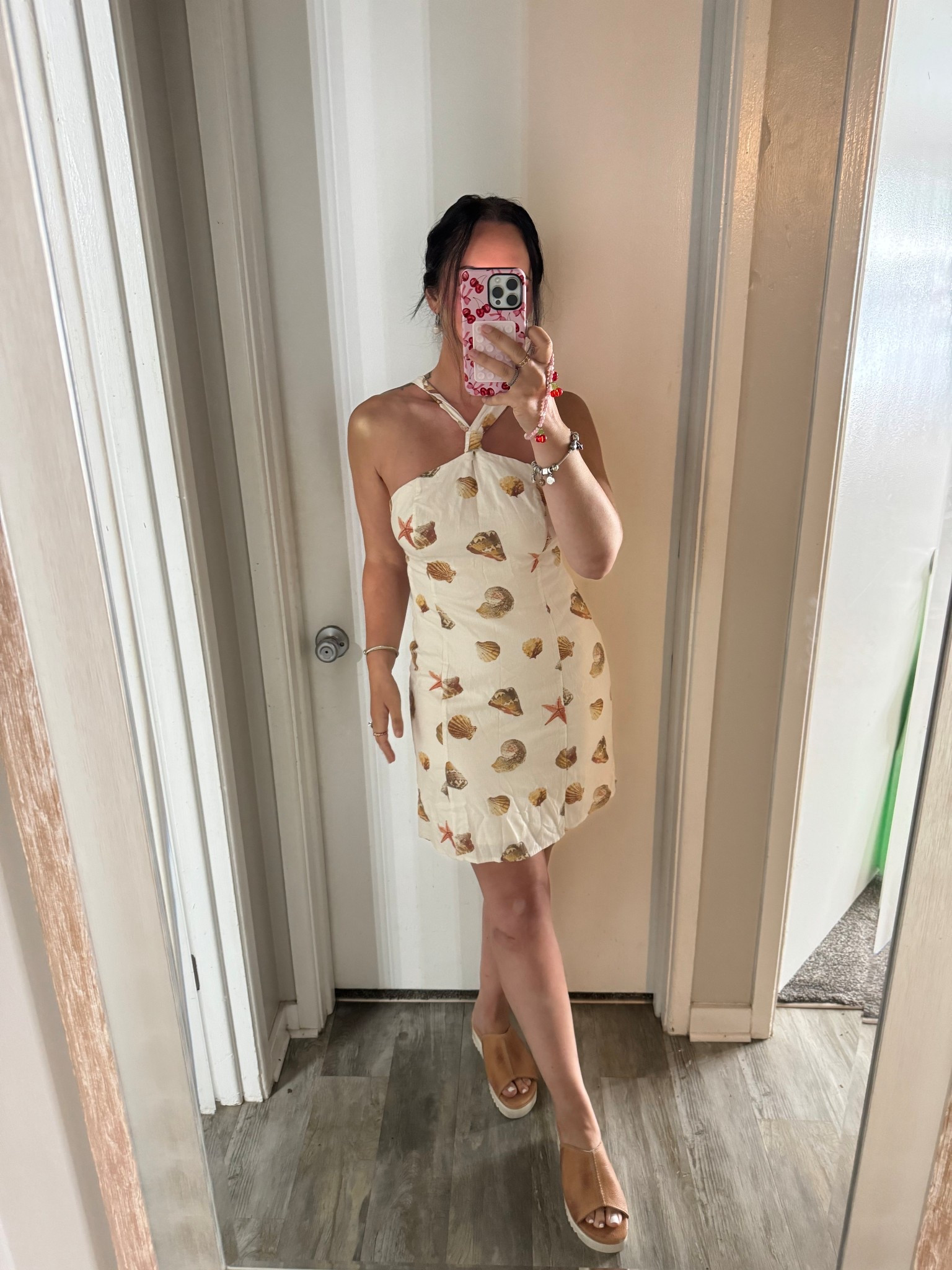 THIS DRESS! So freaking cute if you have a vacation coming up or just for summer. Comes in another print. TTS I’m in the size small and love the back tie

Wedges are BEDSTU! My code is CHELSIE15

#LTKSummerEdit #LTKStyleTip #LTKSeasonal