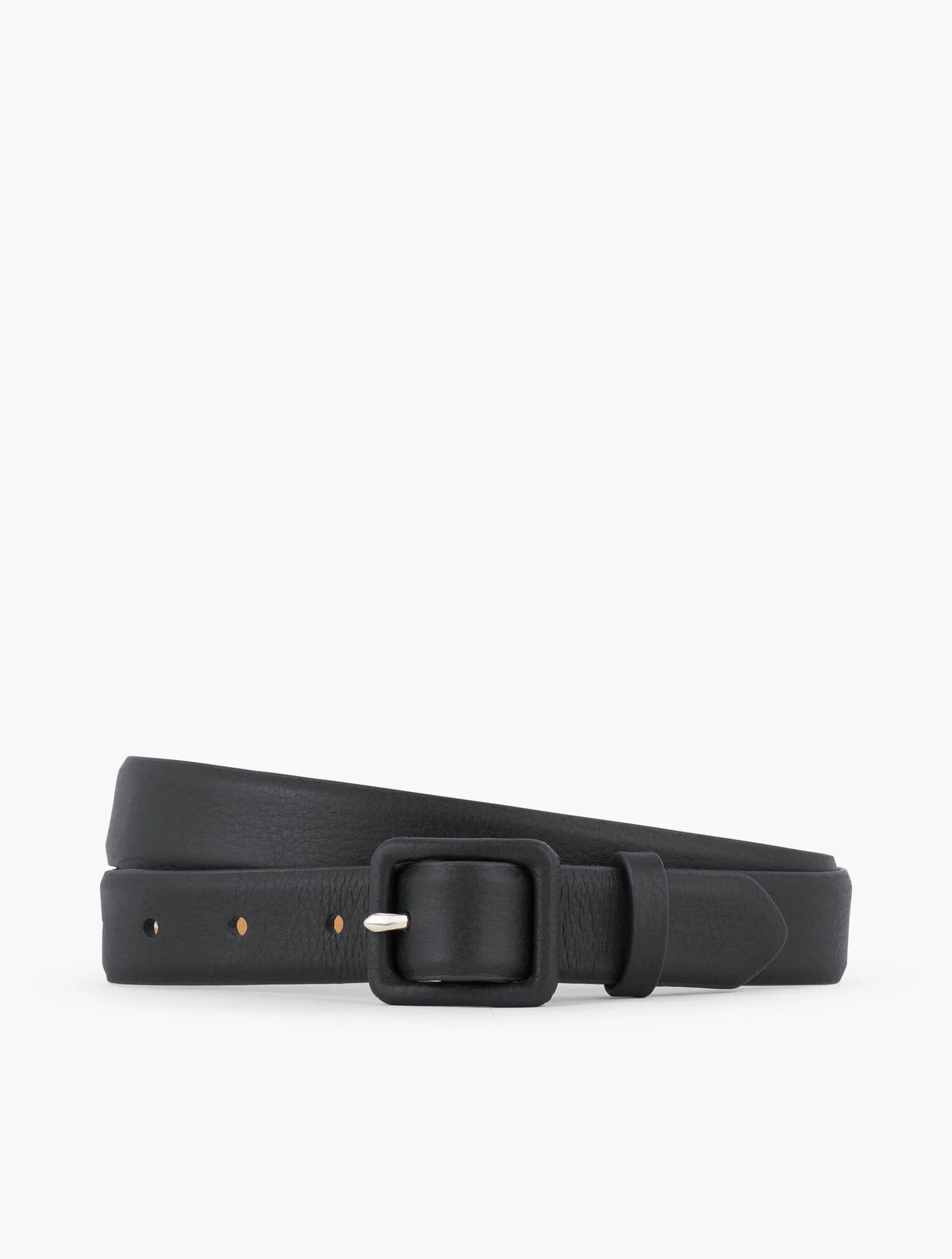 Soft Pebble Leather Covered Buckle Belt | Talbots