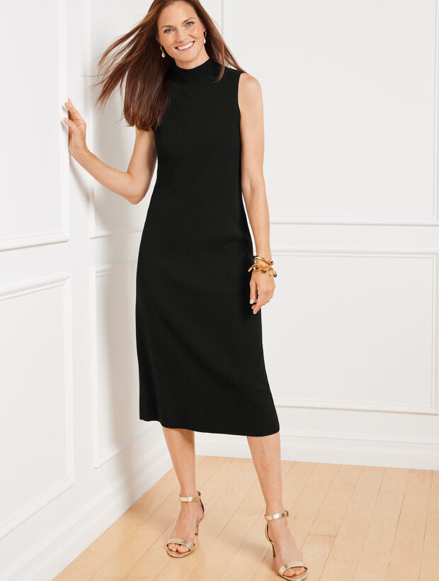 Sleeveless Mockneck Sweater Dress | Talbots