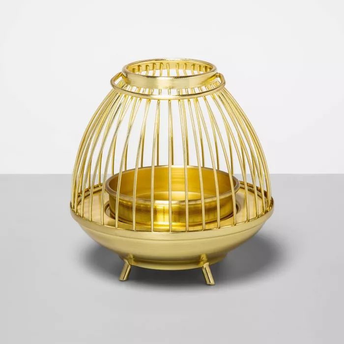 5" x 4.8" Metal Lantern Electric Scent Warmer Gold - Opalhouse™ | Target