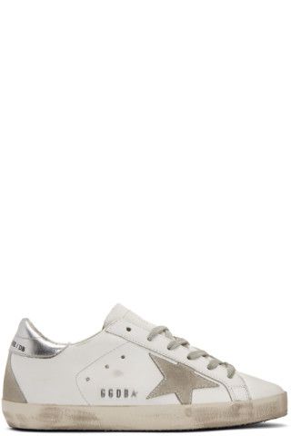 White & Silver Superstar Sneakers | SSENSE 