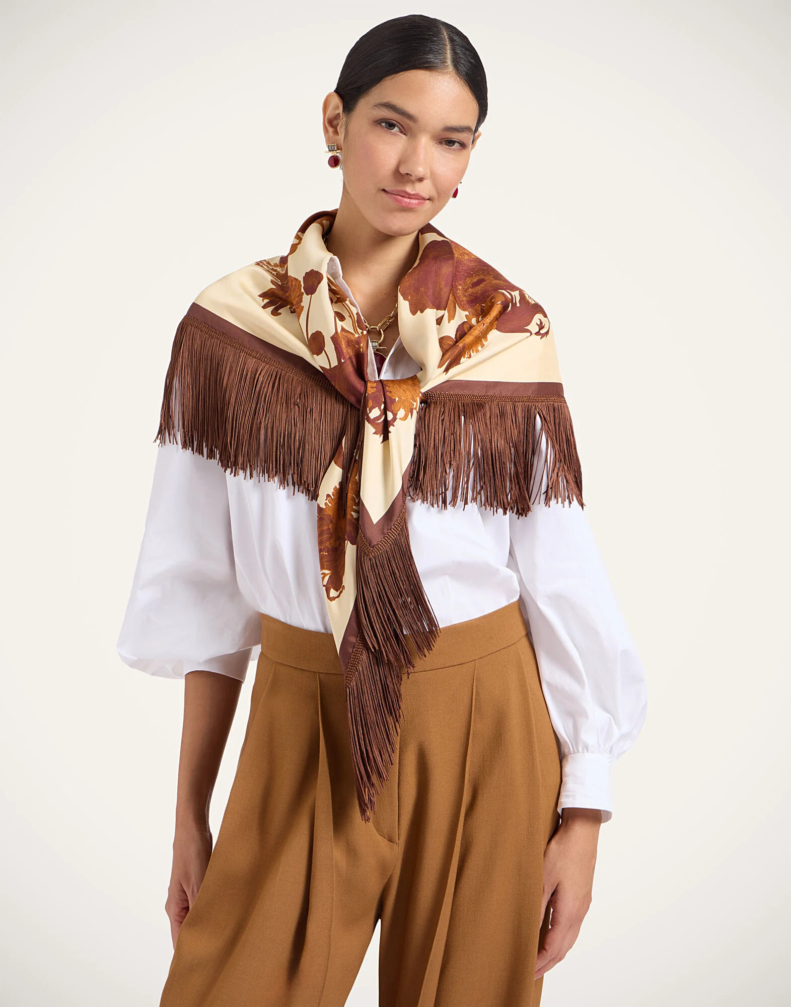 Reversible Fringe Foulard 90 | La DoubleJ