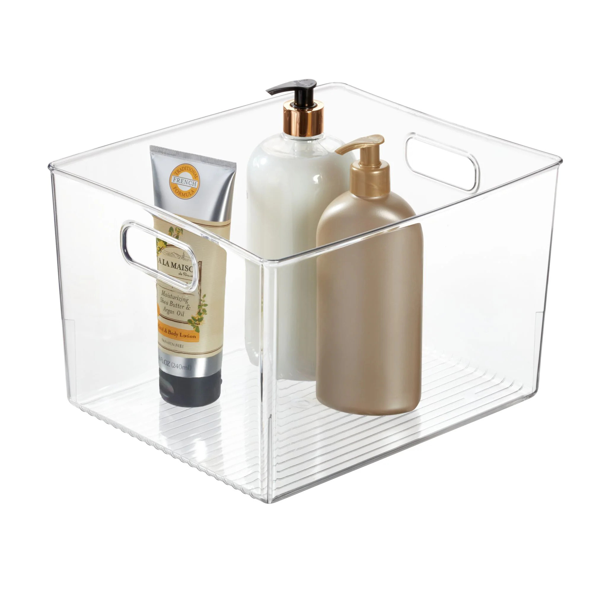 Style Selections Large Clear Plastic Bin | 50608L | Lowe's