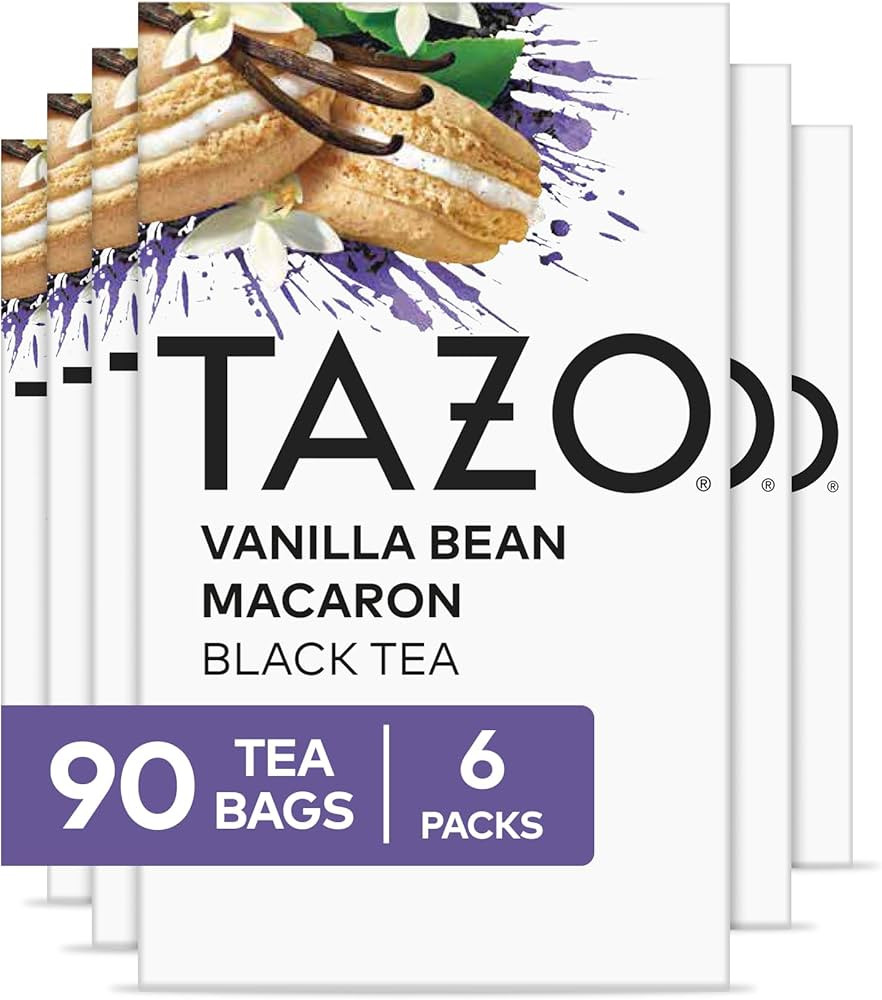 TAZO Dessert Delights Vanilla Bean Macaron Tea Bags, Sugar Free and Zero Calories, 90 Total Tea B... | Amazon (US)