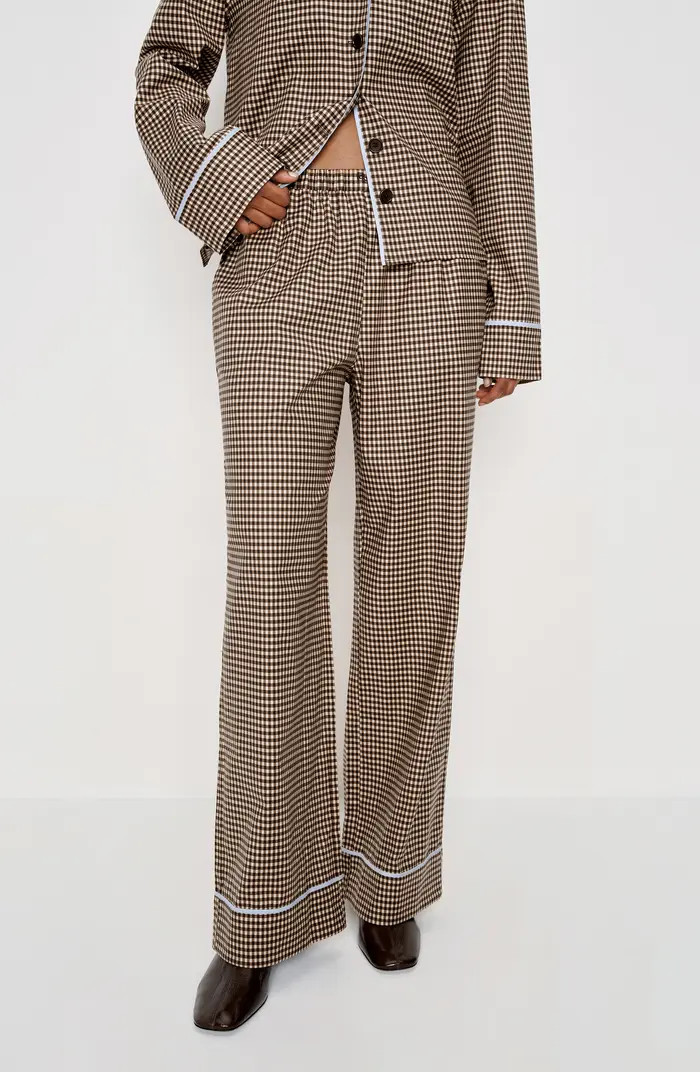 Coco Contrast Piping Stretch Organic Cotton Pajamas | Nordstrom