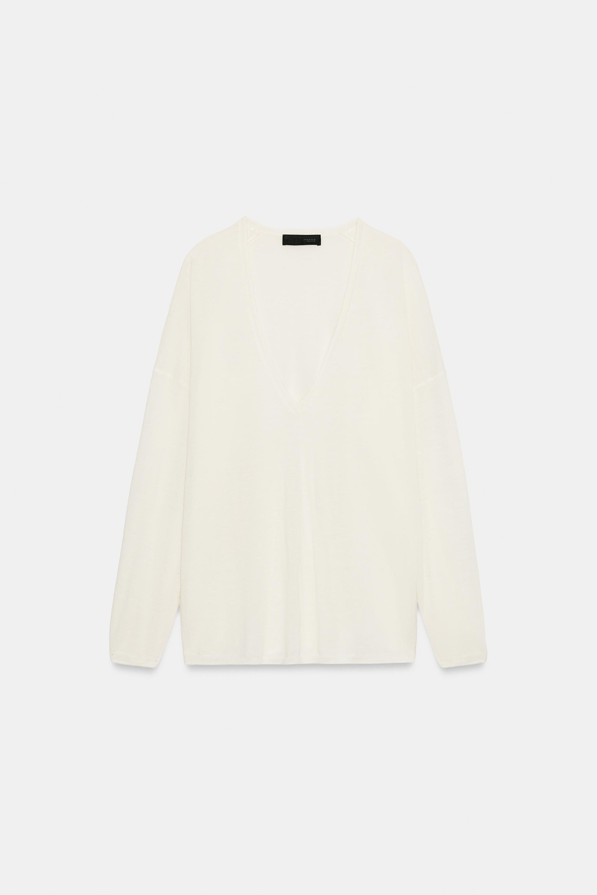 FINE KNIT V-NECK JUMPER | Zara UK