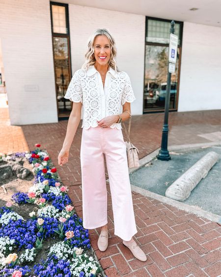 How perfect is the this crochet top paired with these pink wide legged pants for Spring? 

Target / high rise pants / feminine style / Abercrombie / spring look / classic style : Amazon / Amazon shoes 

#LTKfindsunder50 #LTKshoecrush #LTKfindsunder100