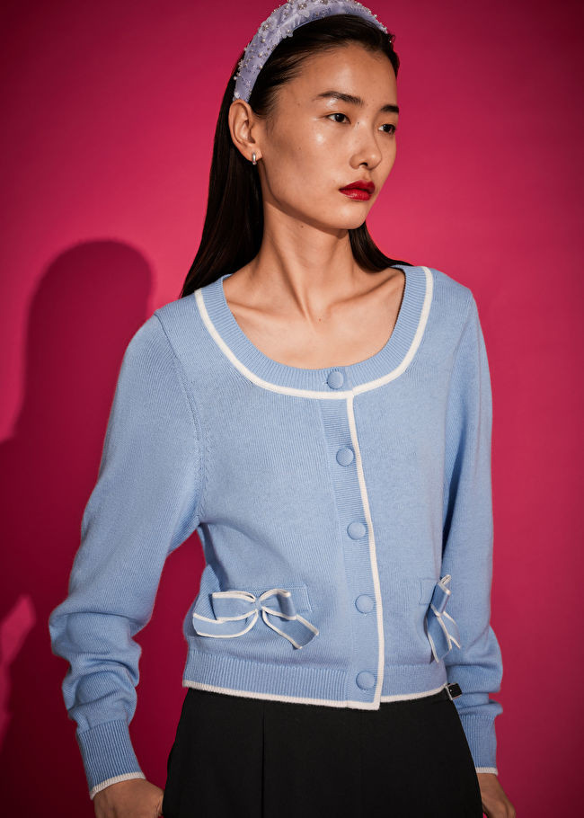 Bow-Detailed Knit Cardigan | & Other Stories US