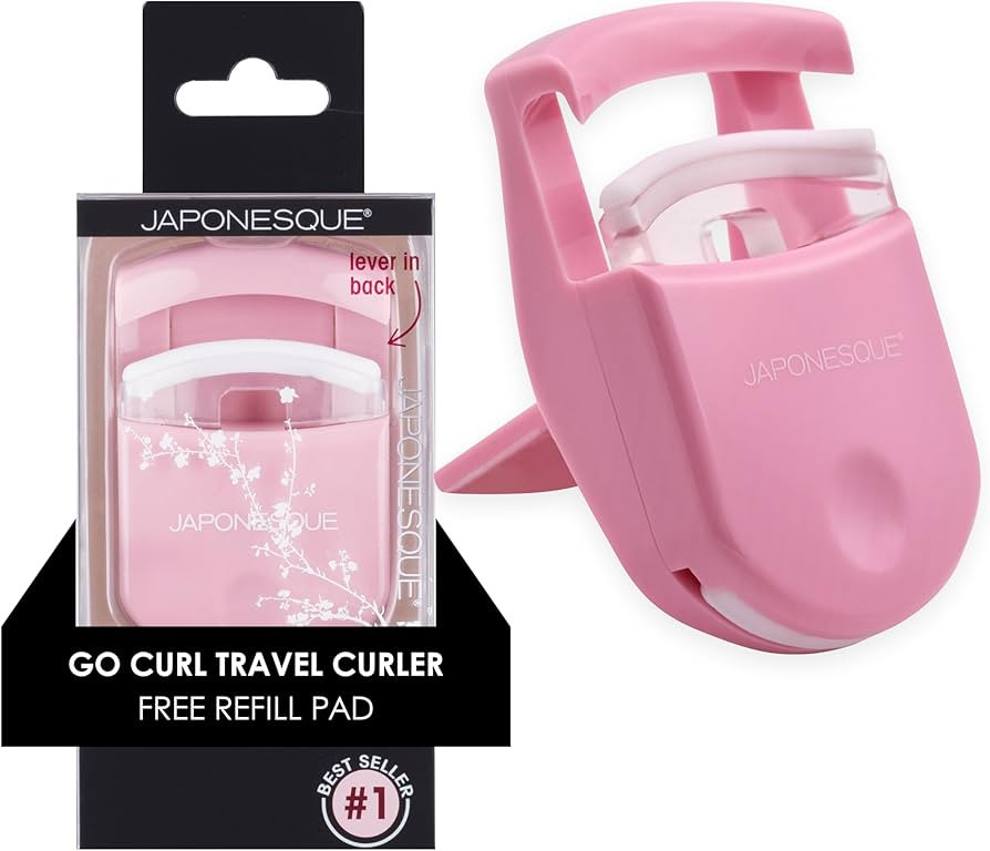 Amazon.com: JAPONESQUE Travel Eyelash Curler, Pink - Plastic Eyelash Curlers for Travel Makeup, G... | Amazon (US)