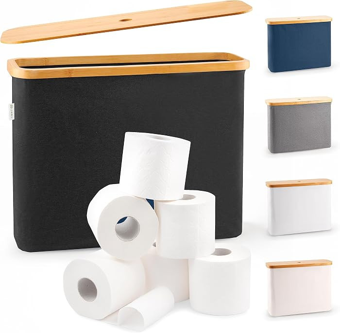 LONBET Toilet Paper Storage for 12 Rolls, Stackable & Foldable - The Ultimate Bathroom Organizer ... | Amazon (US)