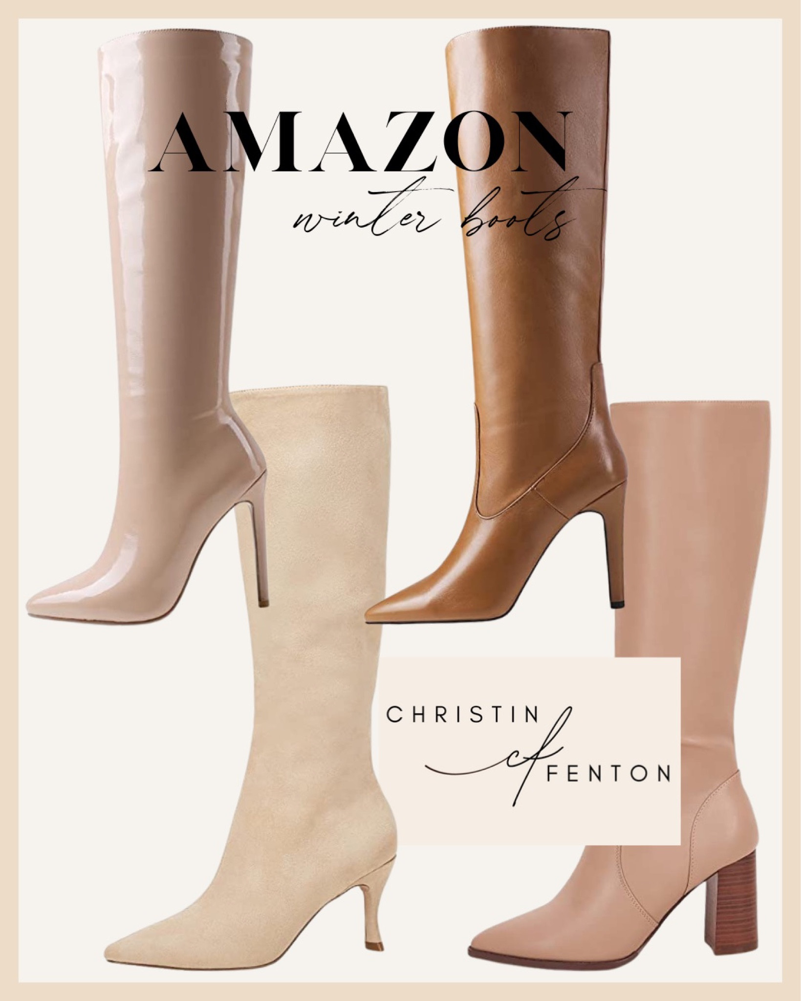 Amazon boots, knee high boots, tall boots, leather boots, riding boots, winter boots @shop.ltk #liketkit #founditonamazon 🥰 Thank you for shoe shopping with me! 🤍 XO Christin  #LTKshoecrush #LTKworkwear #LTKstyletip #LTKsalealert #LTKunder50 #LTKunder100 #LTKGiftGuide #LTKSeasonal 