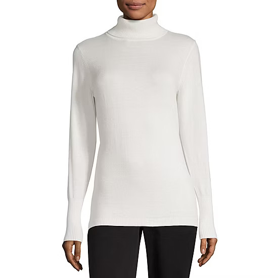 Worthington Womens Turtleneck Long Sleeve Pullover Sweater | JCPenney