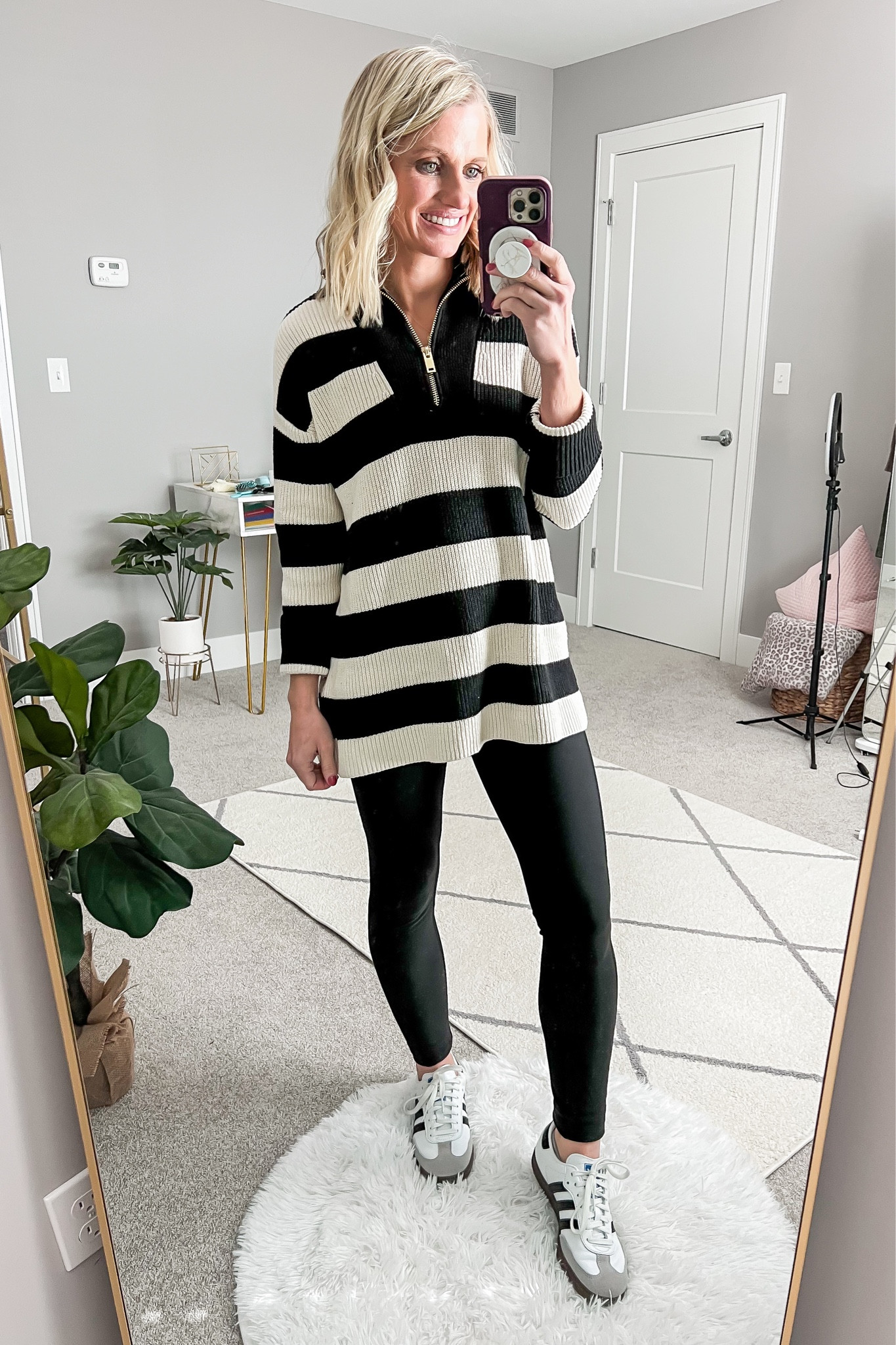 What I wore this week! 
Sweater- sold out, linked similar 
Leggings- xs
Shoes- 7

#LTKstyletip #LTKSeasonal #LTKfindsunder100