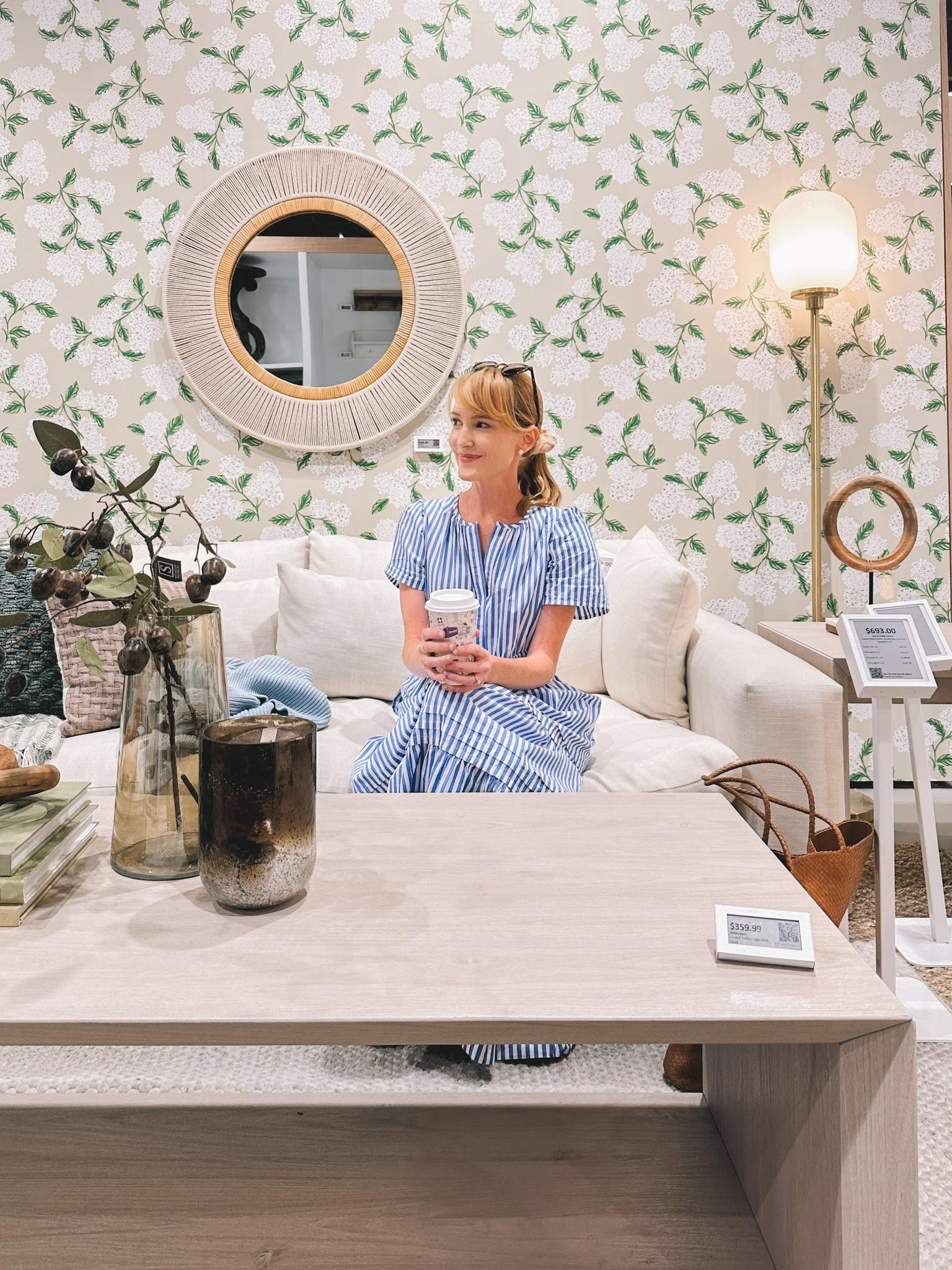 First of all, there's a @Wayfair CAFE. And you can wander the store with a coffee or even a glass of wine! Hello, Mom's Night Out anyone?! It was the morning so I did go for coffee, though. Then we set out to explore the Design Center, where you're greeted by Wayfair experts who will make all your living room and custom upholstery dreams come true. Look at how many fabric options! I finally got to sit on some Wayfair sofas that I've been eyeing, and let me tell you: I couldn't get over each couch's comfort, craftsmanship and price tag. The decor and attention to detail in each room was incredible, too. I found myself thinking, "Oh, this is very so-and-so!" and "Oh, this one's ME!" Really fantastic how the design team makes sure to feature varying personal styles—and how they show depth when mixing them together! I'm a sucker for traditional style, for example, but the rooms I truly love are traditional ones with modern and industrial touches. And Wayfair definitely gets that. #wayfair #wayfairpartner 

#LTKHome #LTKSaleAlert