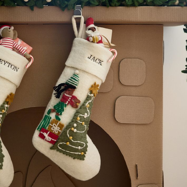 Felt Elf & Tree Stocking | West Elm (US)