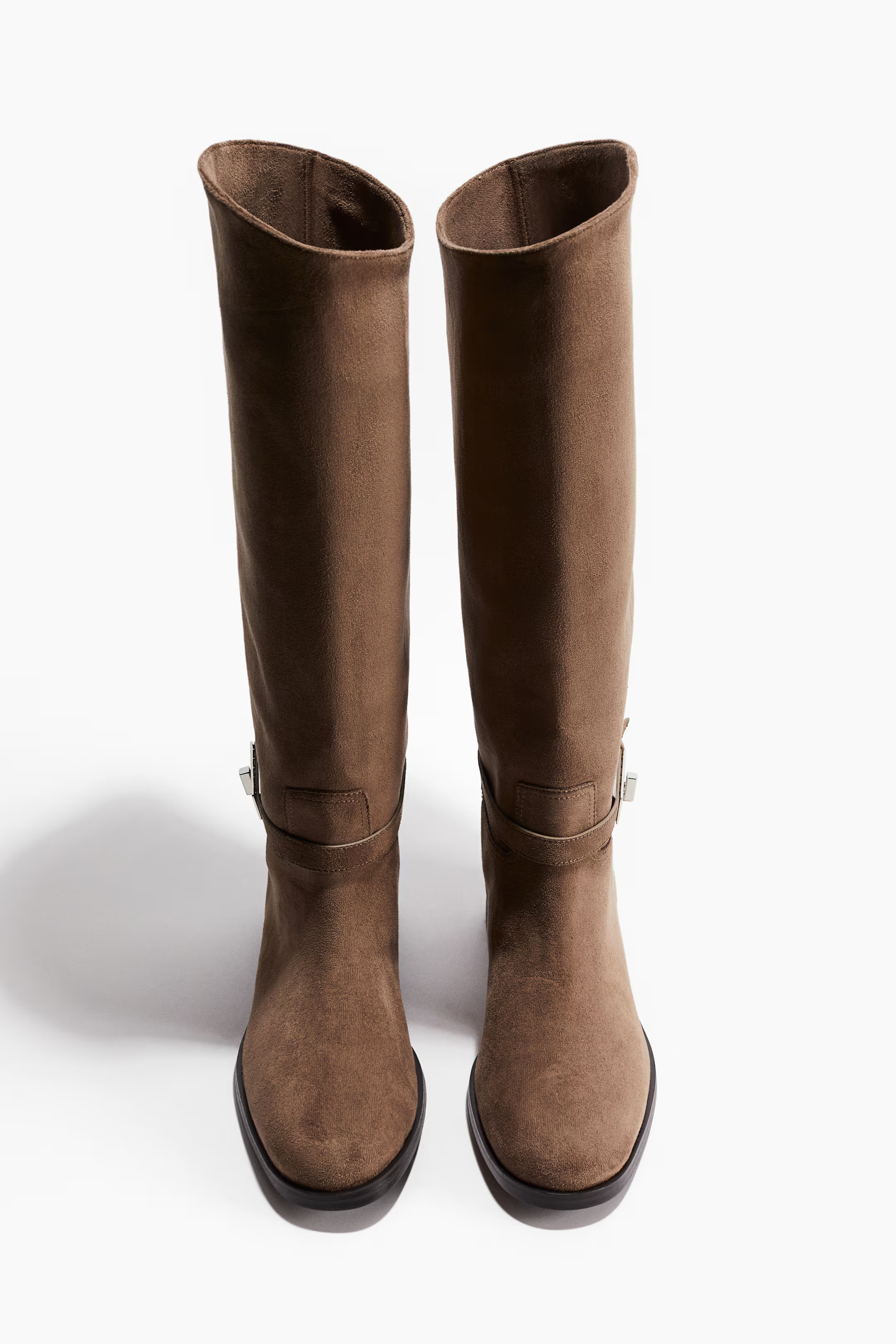 Strap-detail boots - Taupe - Ladies | H&M GB | H&M (UK, MY, IN, SG, PH, TW, HK)