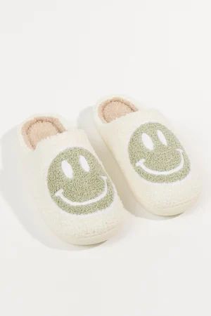 Smiley Face Cozy Slippers | Altar'd State