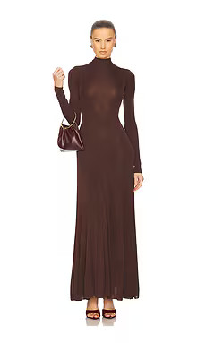 Helsa Zia Maxi Knit Dress in Brown from Revolve.com | Revolve Clothing (Global)