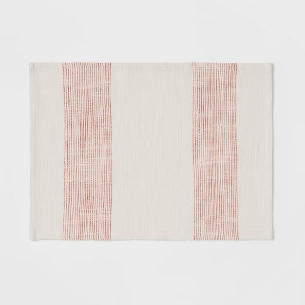 Cotton Striped Border Placemat - Threshold™ | Target