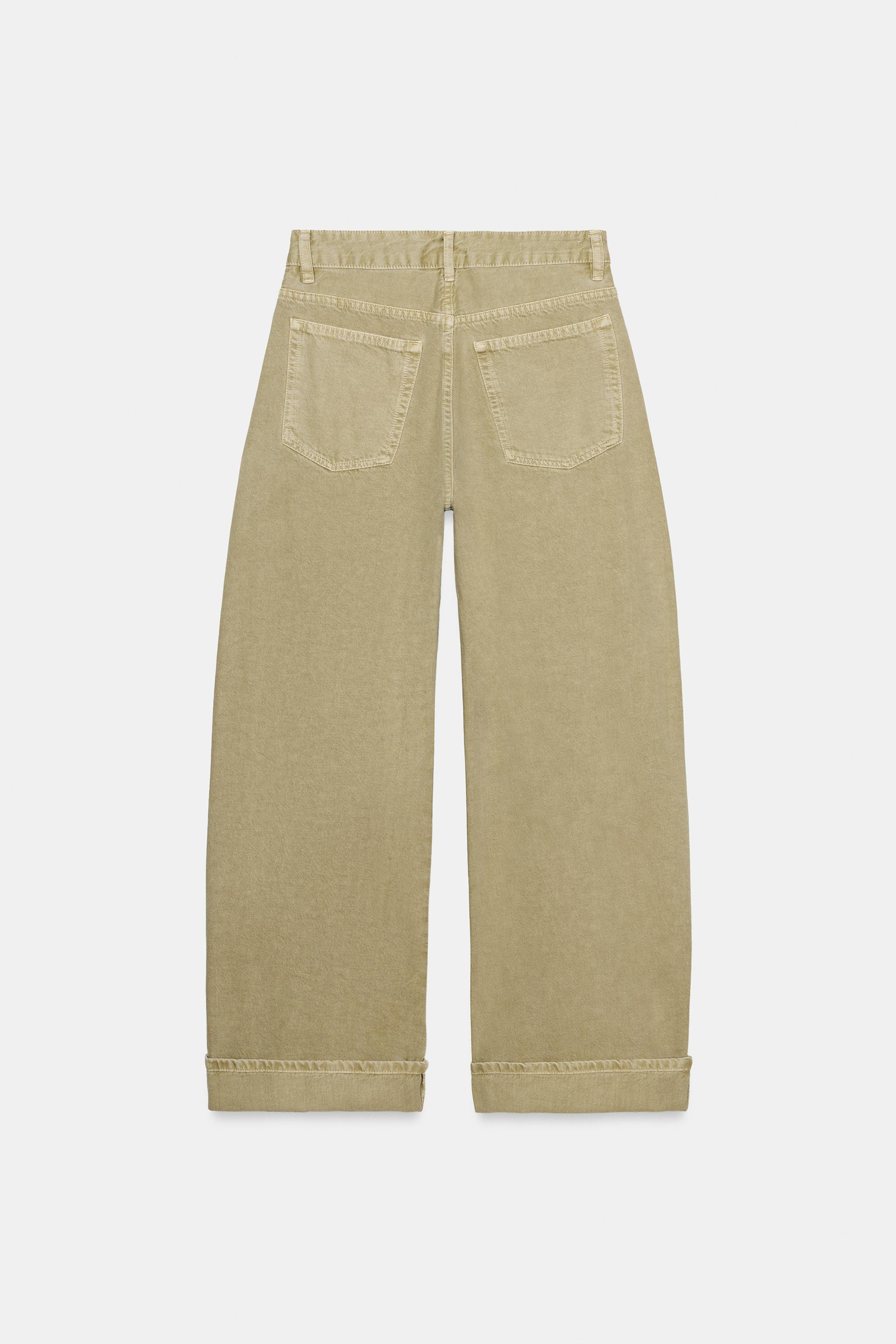 TRF MID-RISE FOLDED BAGGY JEANS | Zara US