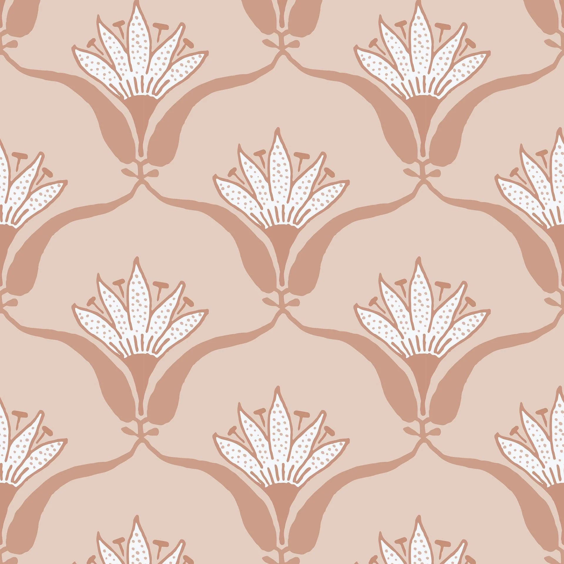Wallflower - Apricot Wallpaper by Julianne Taylor Style | Mitchell Black