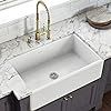 Houzer PTG-4300 WH Platus Series Apron-Front Fireclay Single Bowl Kitchen Sink, 33", White | Amazon (US)