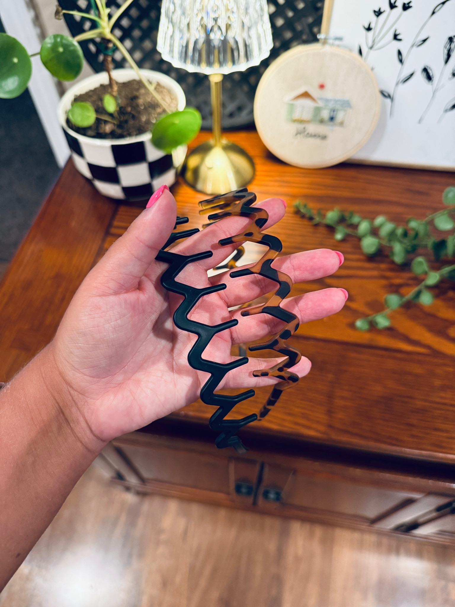 I love these funky little headbands that help keep my hair out of my face in a cute way! 

 