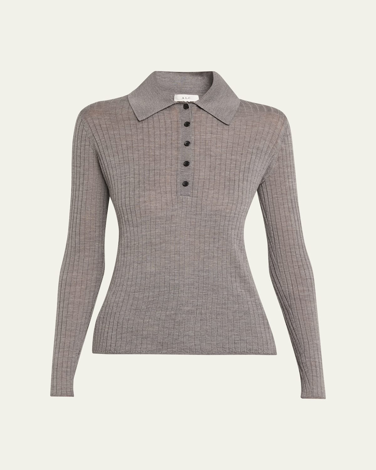 Alex Long-Sleeve Ribbed Wool Top | Bergdorf Goodman