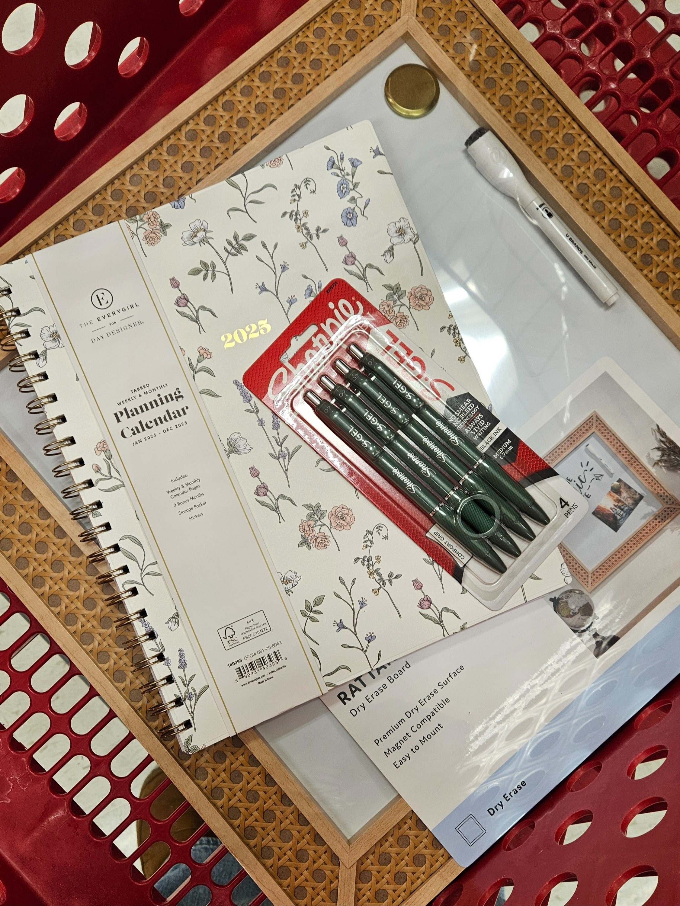 New Year goal setting supplies, 2025 day designer planner, sharpie pens, rattan marker board, planning calendar

#LTKSaleAlert